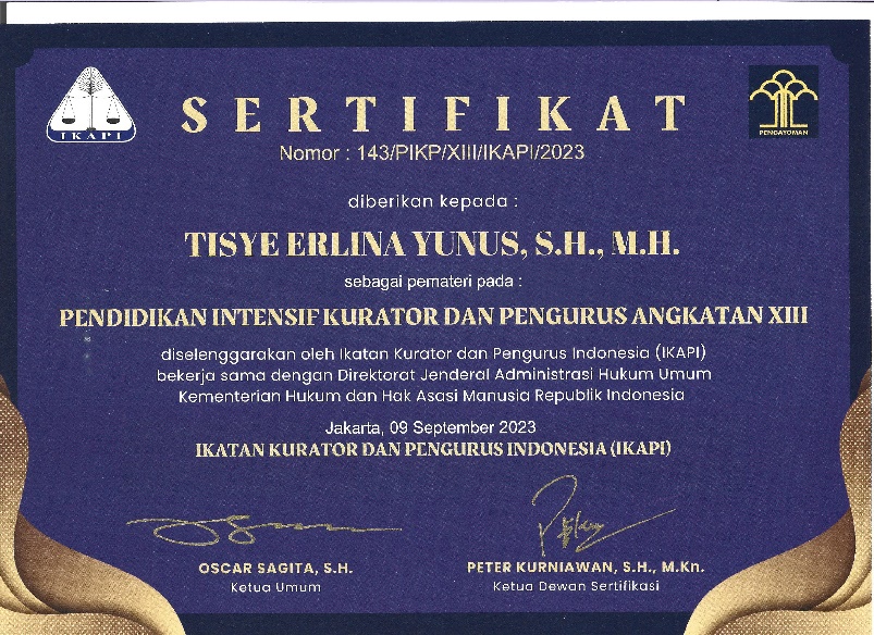 SERTIFIKAT PENSIF IKAPI ANGKATAN 13